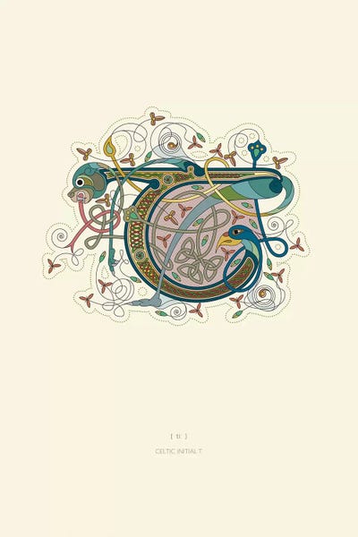 Thoth Adan: T Celtic Initial by Thoth Adan