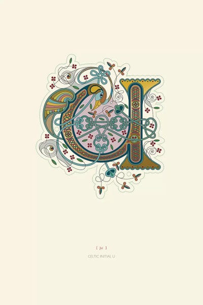 The Letter U: U Celtic Initial by Thoth Adan