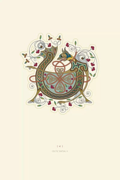 Thoth Adan: V Celtic Initial by Thoth Adan