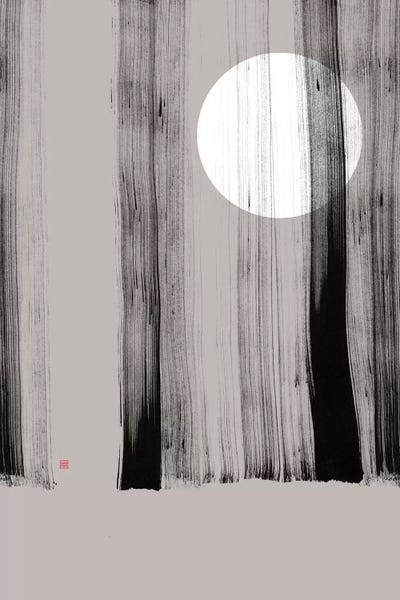 Thoth Adan: Hidden Moon I (Behind The Trees) by Thoth Adan