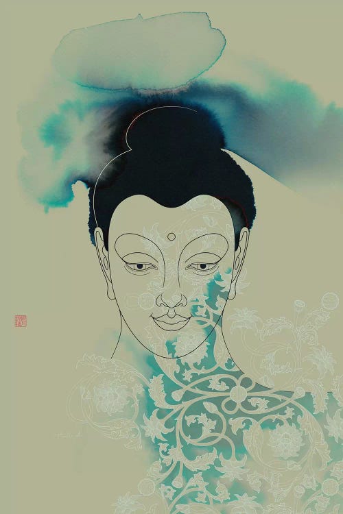 Blue Buddha Shakyamuni by Thoth Adan wall art