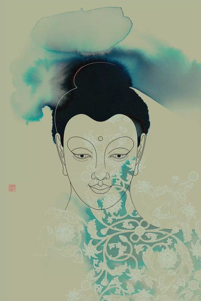 Thoth Adan: Blue Buddha Shakyamuni by Thoth Adan