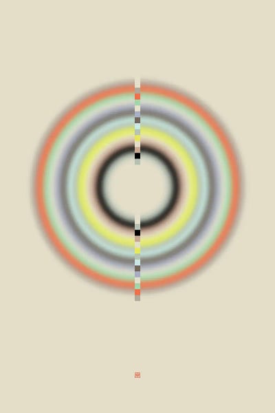 Center Yourself (Étude Circulaire N° 3) by Thoth Adan multi panel art