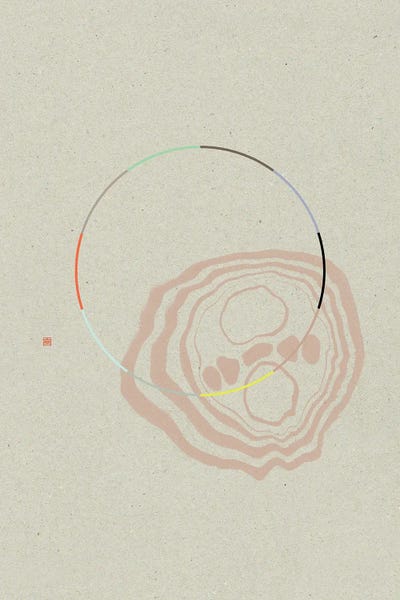 Overlapping Realities (Étude Circulaire N° 16) by Thoth Adan multi panel art