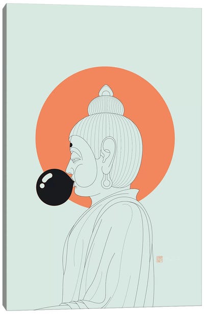 Concentrate On The Void! Canvas Art Print - Buddhism Art