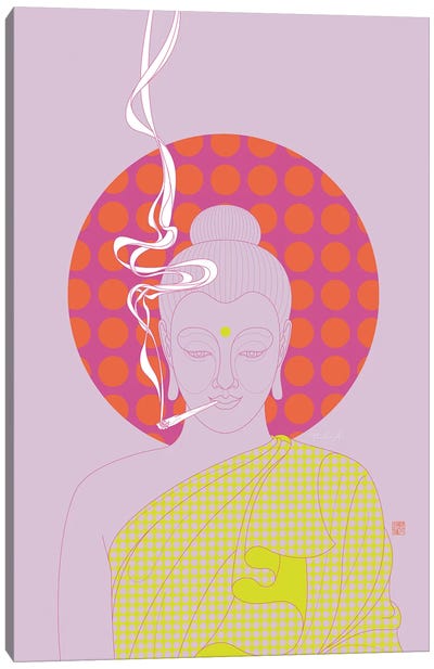 Give Peace A Chance! (Pop Art Version) Canvas Art Print - Buddha