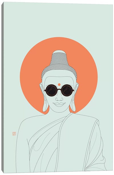 Imagine Silence! Canvas Art Print - Buddha