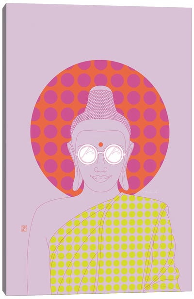 Imagine Silence! (Pop Art Version) Canvas Art Print - Buddha
