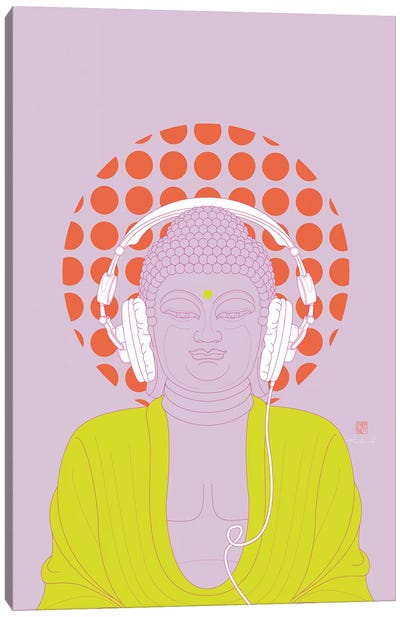 Listen To Om! (Pop Art Version) Canvas Art Print - Thoth Adan