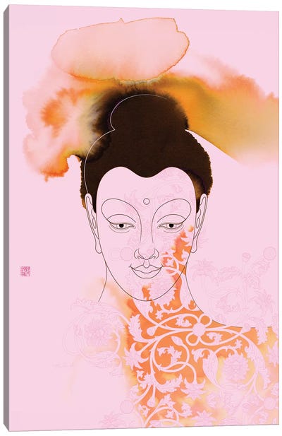 Pink Buddha Shakyamuni Canvas Art Print - Thoth Adan