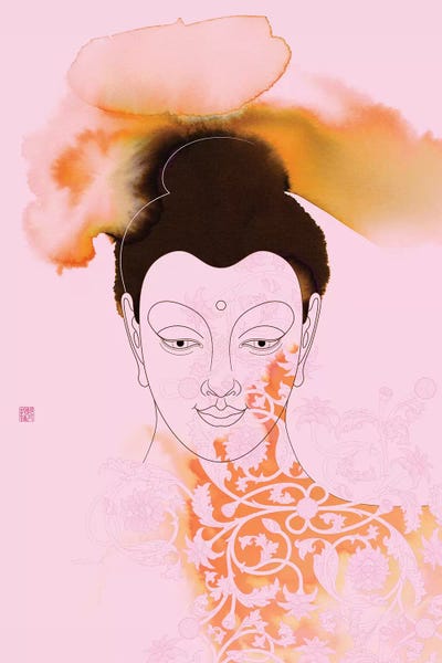 Thoth Adan: Pink Buddha Shakyamuni by Thoth Adan