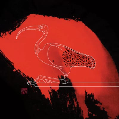 Scarlet Ibis by Thoth Adan art print