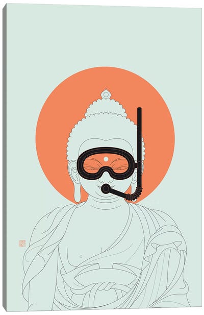 Take A Deep Breath! Canvas Art Print - Buddha