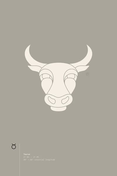 Taurus by Thoth Adan metal wall art