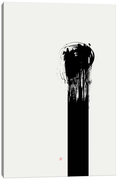 As one Canvas Art Print - Black & White Abstract Art