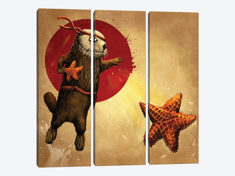 Captain Cuddles by Tim Andraka 3-piece Canvas Wall Art
