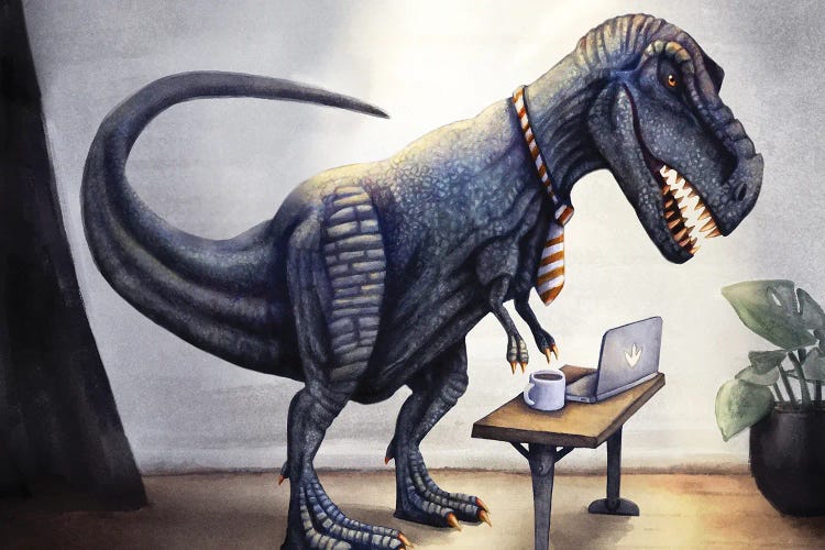 Consultant T-Rex by Tim Andraka wall art