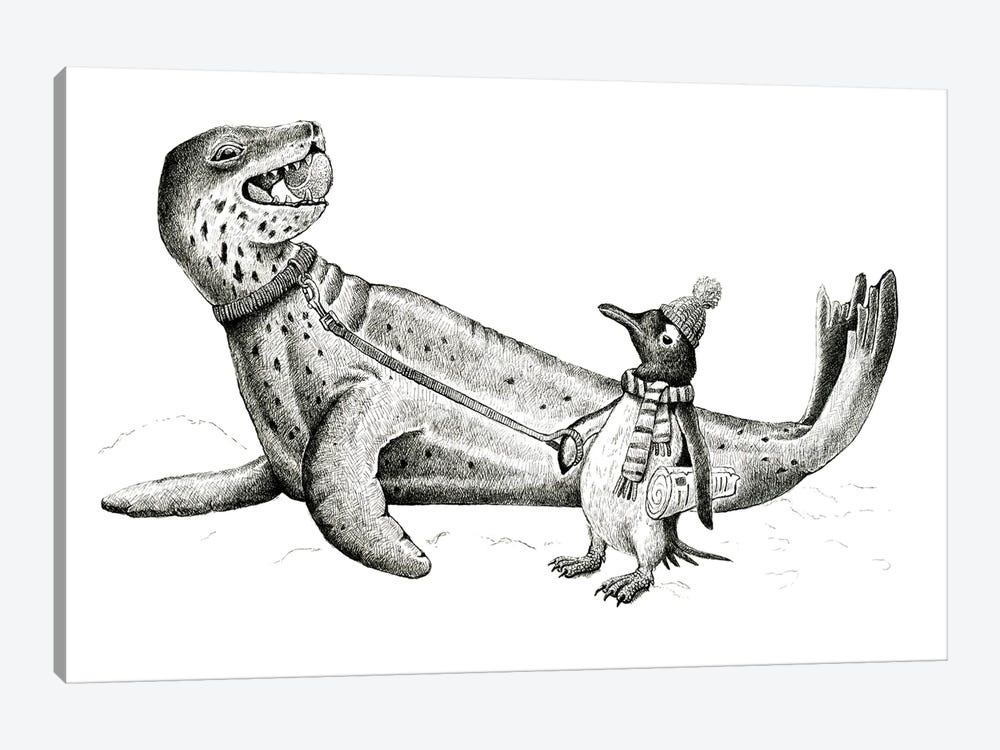 Penguins Best Friend by Tim Andraka 1-piece Canvas Print