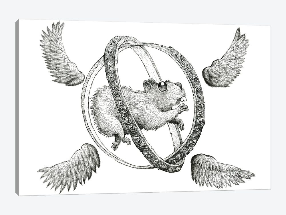 Angelic Hamster Wheel by Tim Andraka 1-piece Canvas Art Print