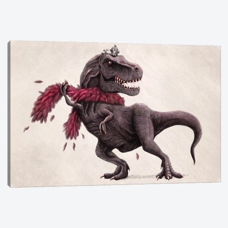 Feathered T-Rex Canvas Print #TAK32} by Tim Andraka Canvas Art