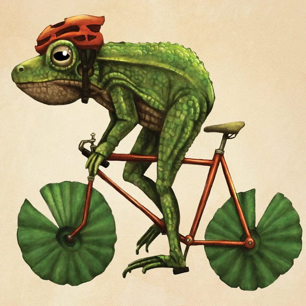 Frogs: Frog Cyclist by Tim Andraka