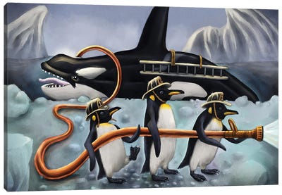 High Pressure Job Canvas Art Print - Humpback Whale Art