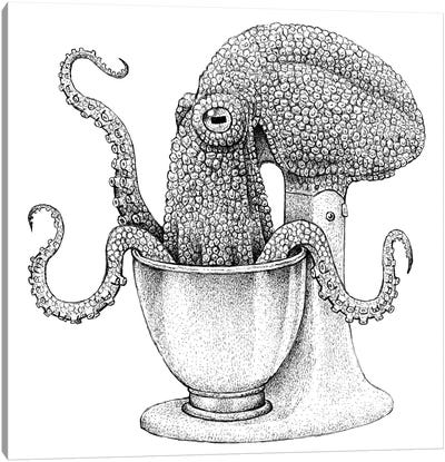 Kitchen Assistant Canvas Art Print - Octopus Art