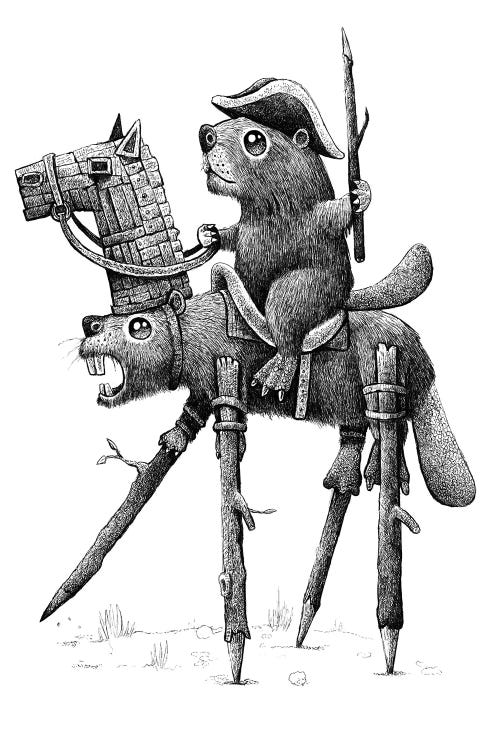 Beaver Cavalry by Tim Andraka wall art