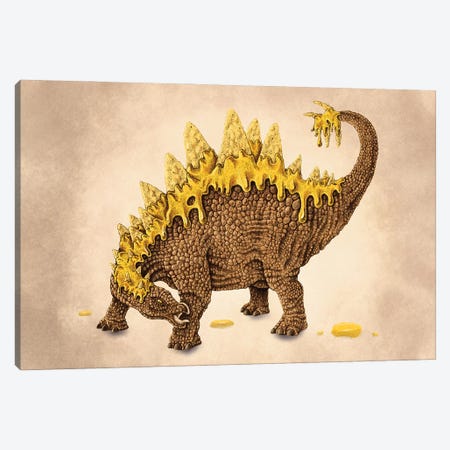 Nacho Stegosaurus Canvas Print #TAK53} by Tim Andraka Canvas Art