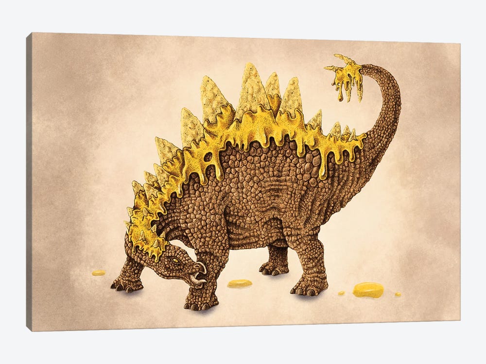 Nacho Stegosaurus by Tim Andraka 1-piece Canvas Art Print