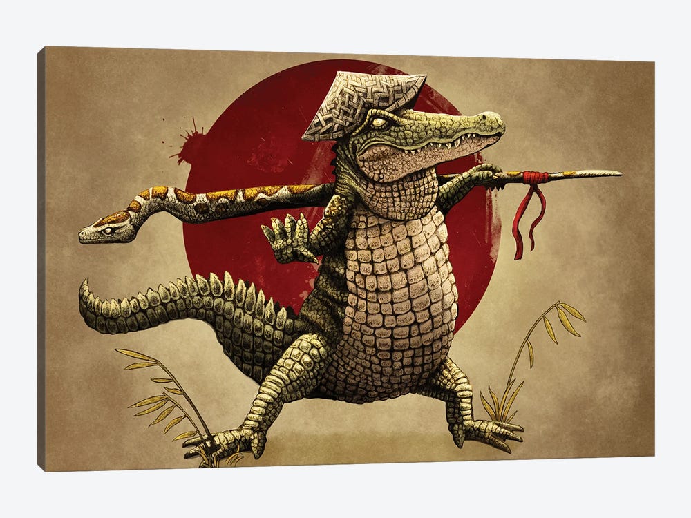 Alligator Warrior by Tim Andraka 1-piece Art Print