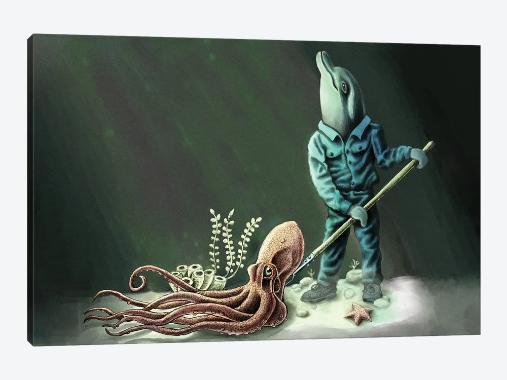 Ocean Floor Custodian by Tim Andraka 1-piece Art Print