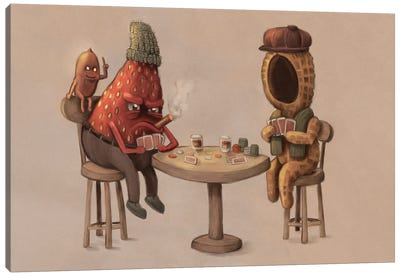 Peanut Tricks Canvas Art Print - Tim Andraka