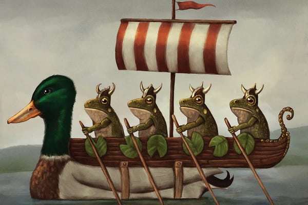 Frogs: Pond Longship by Tim Andraka