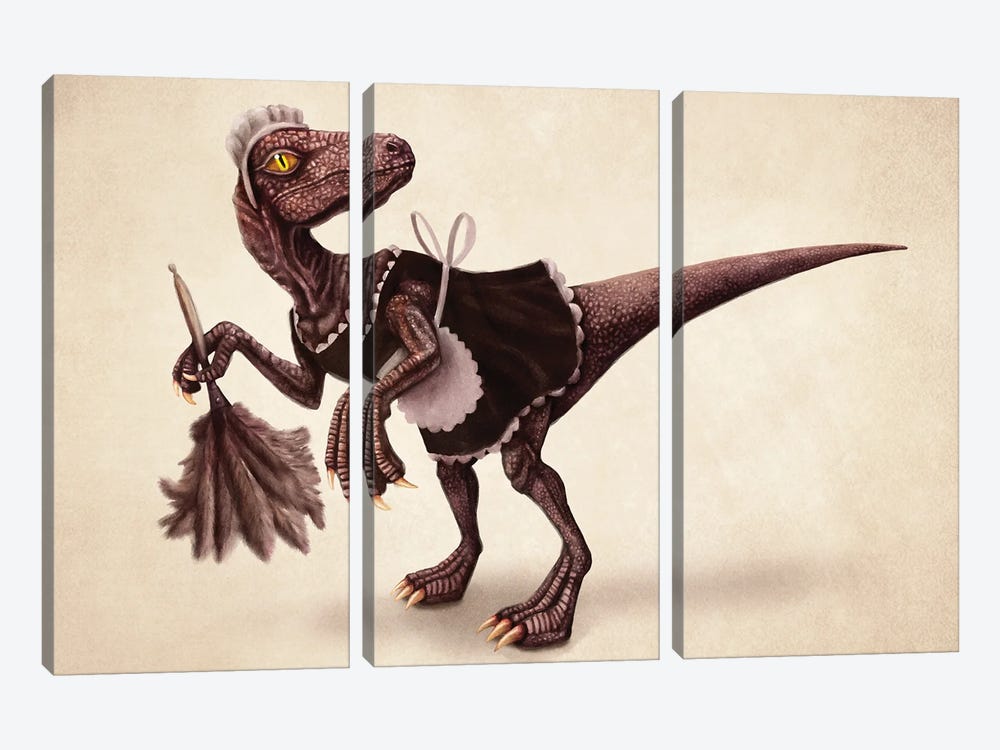 Raptor With Feathers by Tim Andraka 3-piece Canvas Wall Art