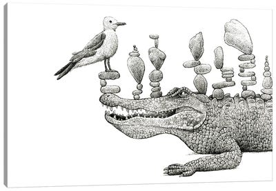 The Cairnivore Canvas Art Print - Crocodile & Alligator Art