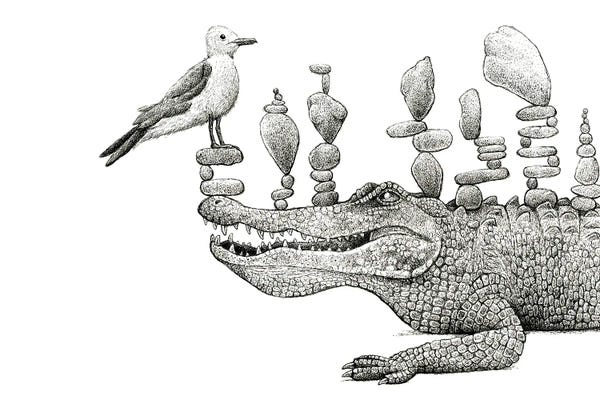 Black & White Drawings & Illustrations: The Cairnivore by Tim Andraka