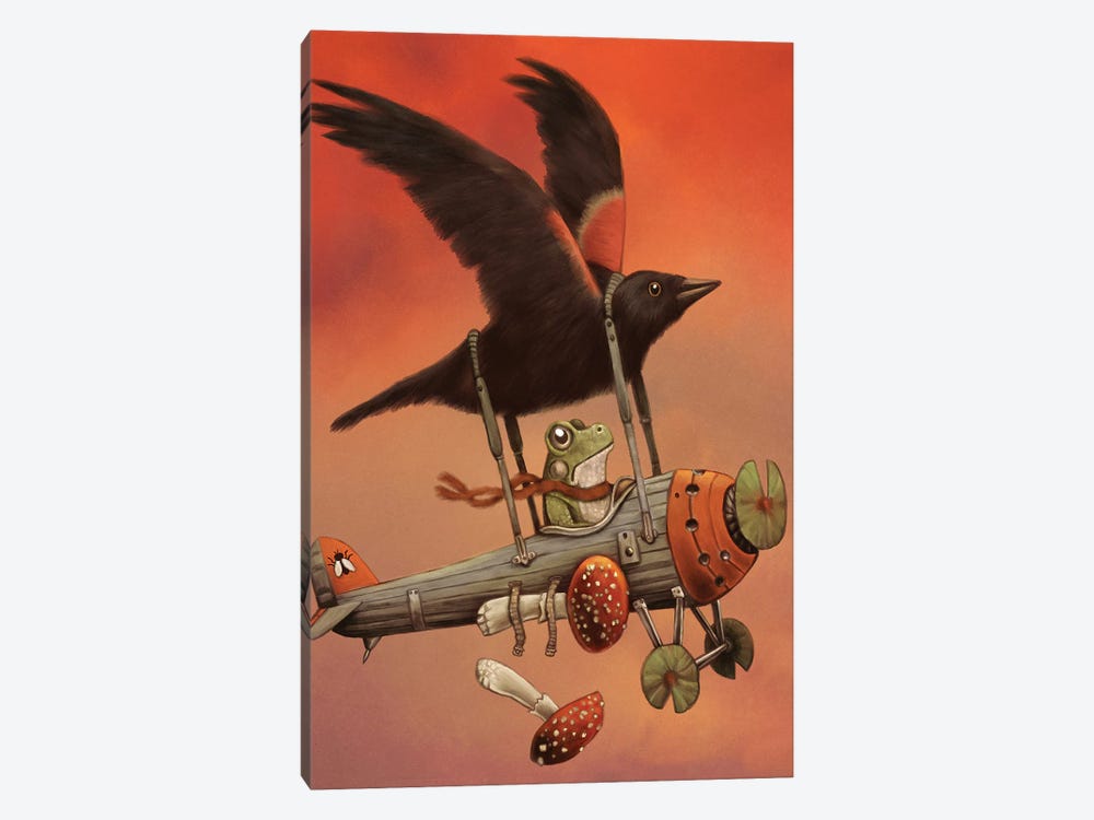 The Red-Winged Baron by Tim Andraka 1-piece Canvas Wall Art