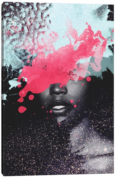 Ink Blot Canvas Art Print - Multimedia Portraits
