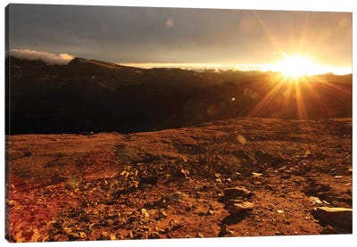 Rockies At Sunset Canvas Art Print - Rocky Mountain National Park