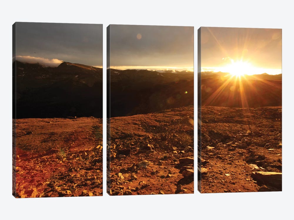 Rockies At Sunset by Taylor Allen 3-piece Canvas Print