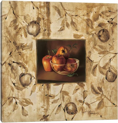 Manzanas en la mesa Canvas Art Print