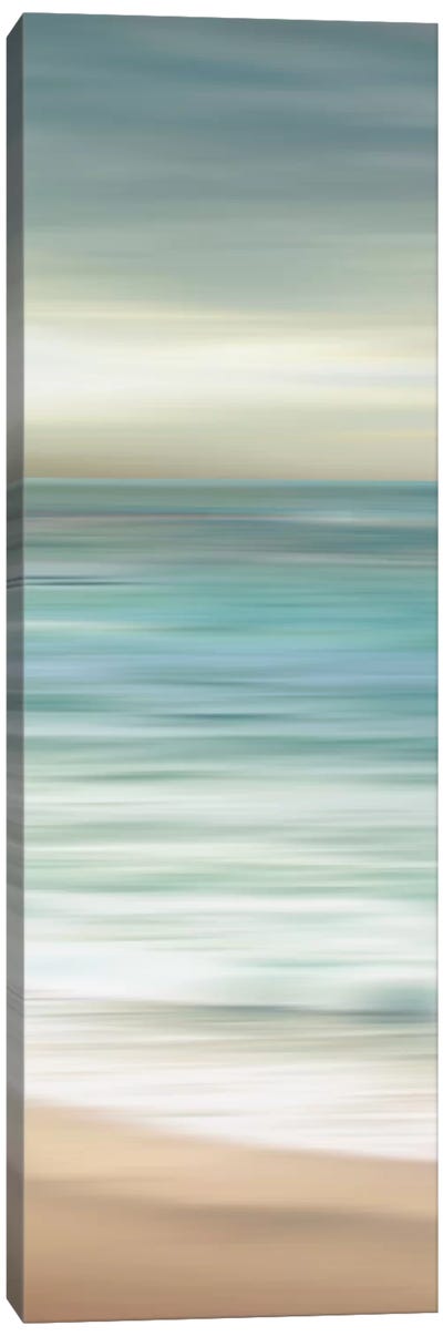 Ocean Calm III Canvas Art Print - 3-Piece Panoramic Art