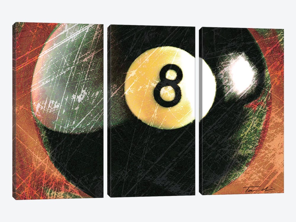 Behind The 8 Ball by Tandi Venter 3-piece Canvas Art