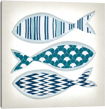 Fish Patterns I Canvas Art Print - Polished