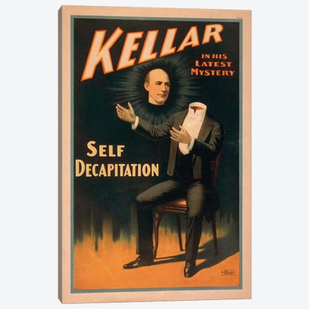 Kellar In His Latest Mystery: Decapitation Vintage Print Canvas Print #TAP20} by Top Art Portfolio Canvas Art