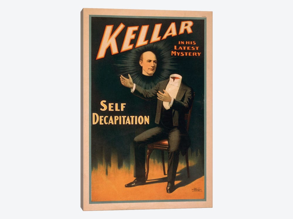 Kellar In His Latest Mystery: Decapitation Vintage Print by Top Art Portfolio 1-piece Art Print