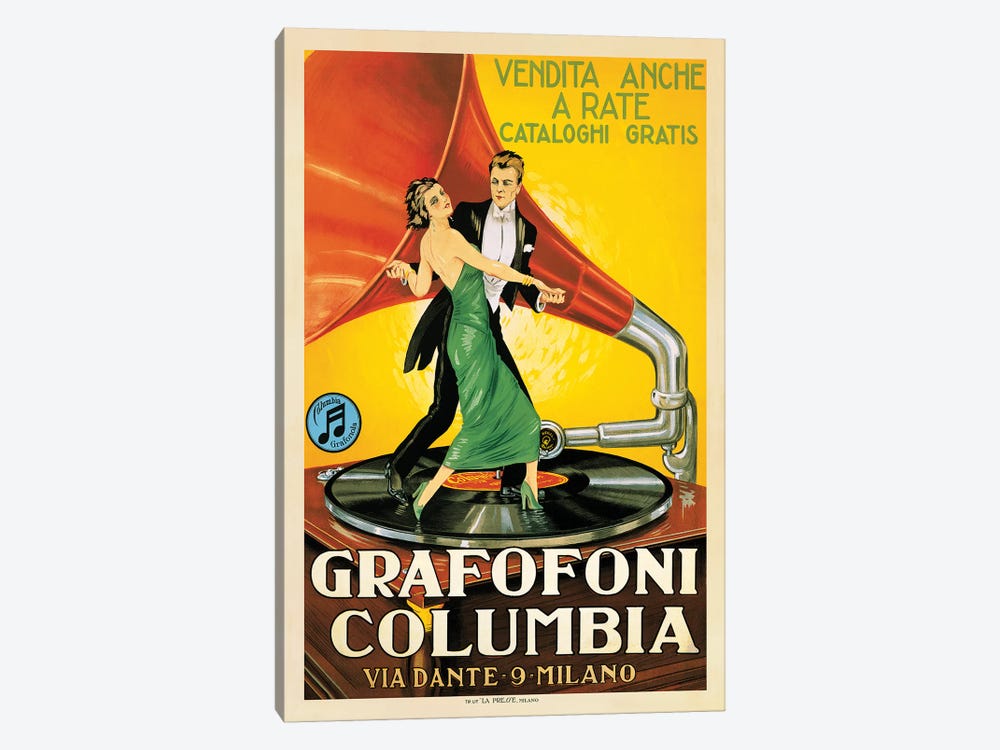 Grafofoni Columbia, 1920 Ca. by Top Art Portfolio 1-piece Canvas Wall Art