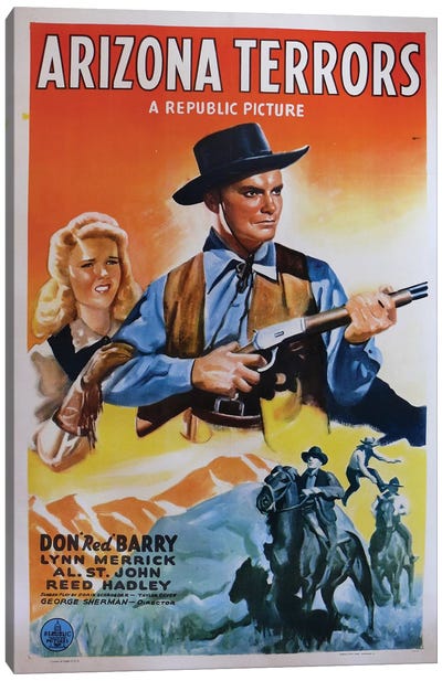 Arizona Terrors (1942) Movie Poster Canvas Art Print - Westerns