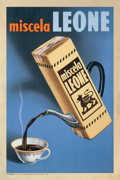 Vintage Kitchen Posters: Miscela Leone, 1950 by Top Art Portfolio